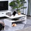 Thumbnail: Two Tier Coffee Table With Open Shelf  in white 