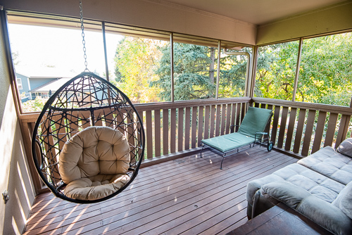 chair swing on porch