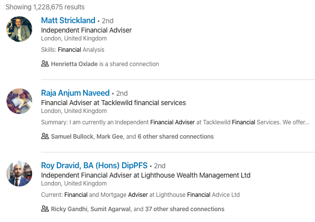 LinkedIn for Financial Advisers content media