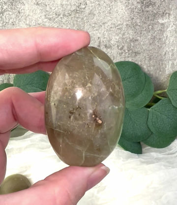 Thumbnail: Green Moonstone Garnierite Palmstone (Various)