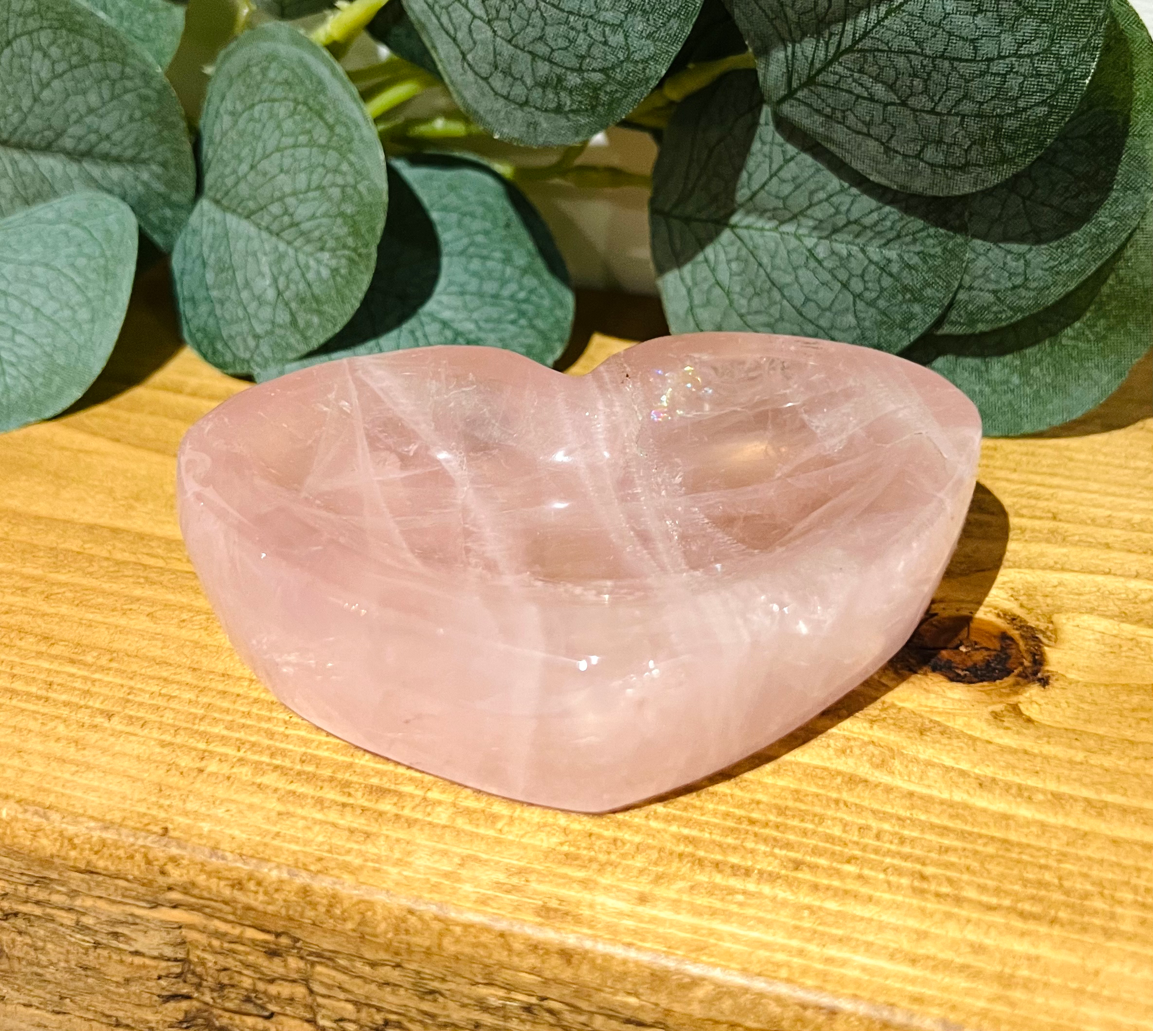 High Quality Rose Quartz Heart Bowl