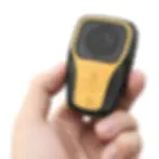 Mini portable clip on wireless speaker walkie talkie in hand