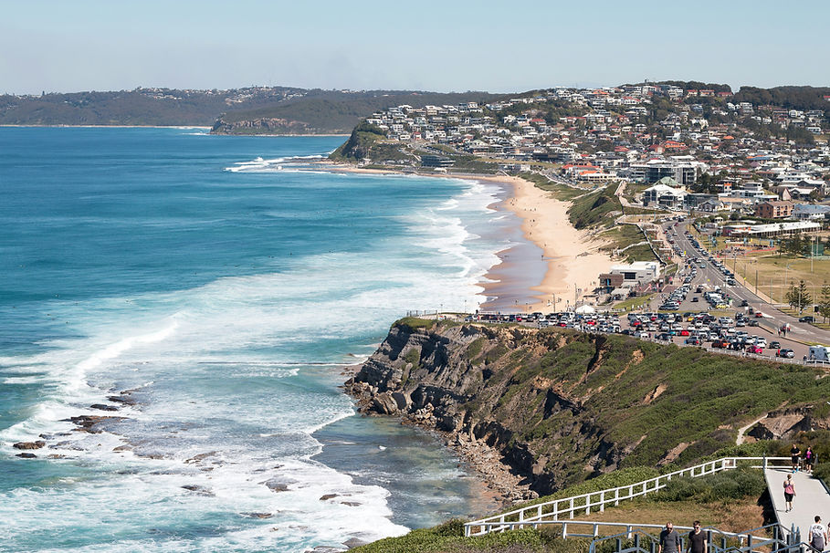 Aerial view of merewether beach, Newcastle