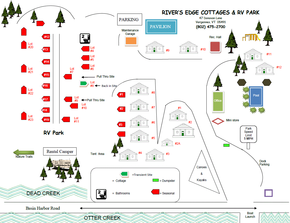 Map of River's Edge Park 