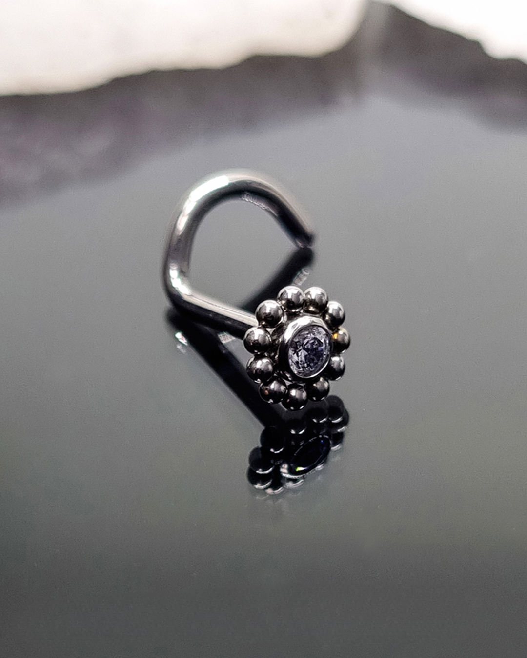 Nostril Beaded CZ