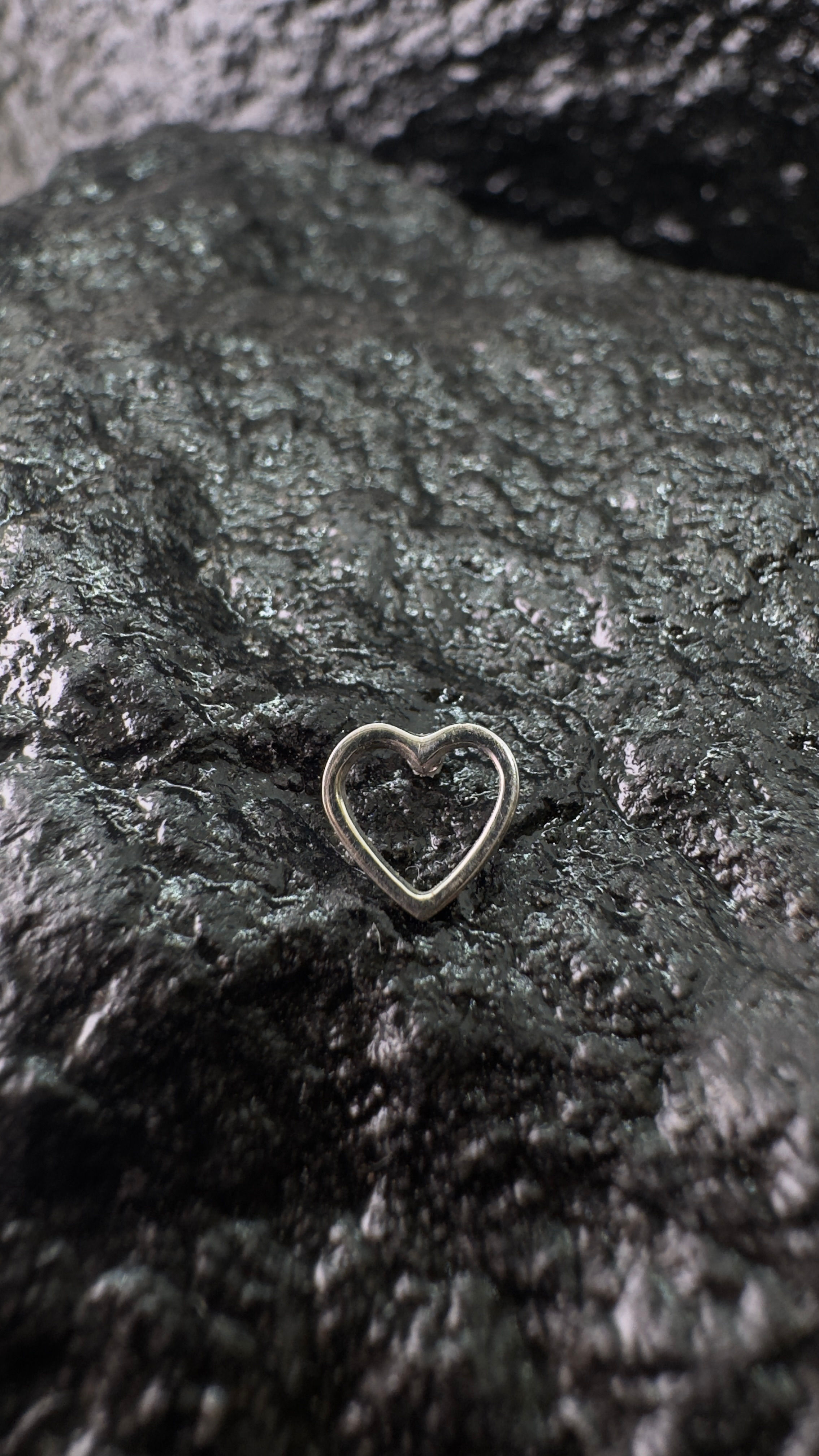 Top White Gold Heart Plain