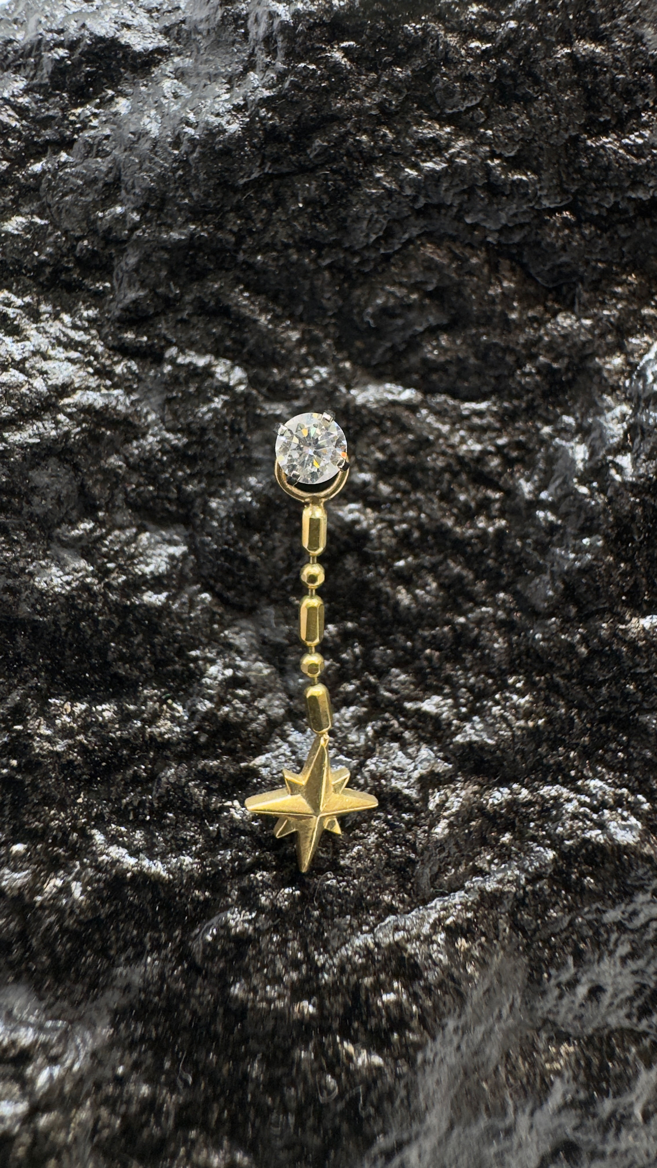 Dangle Doble Bar Chain Big Cz