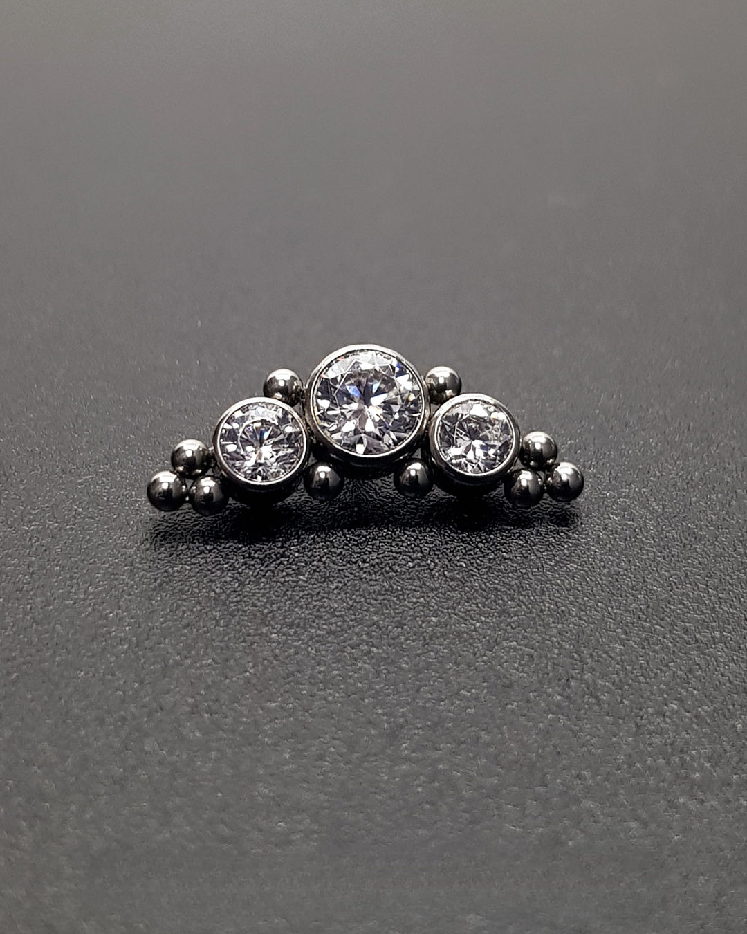 Top Cluster Triple Cz Beaded