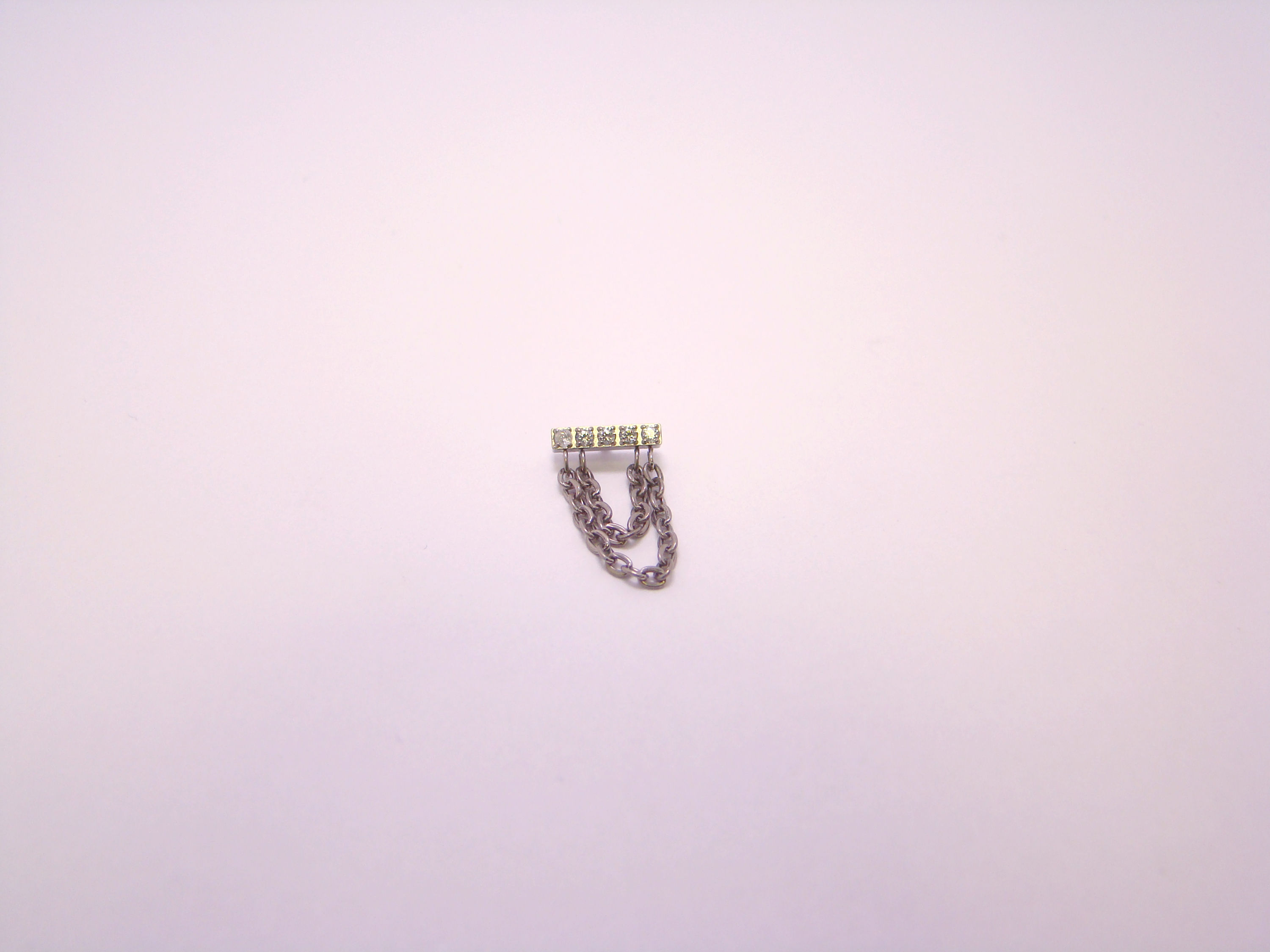Dangle bar cz chain
