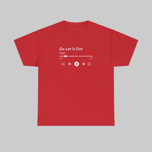 Oasis oasis go let it out Tシャツ Unisex Oasis Go Let It Out Red