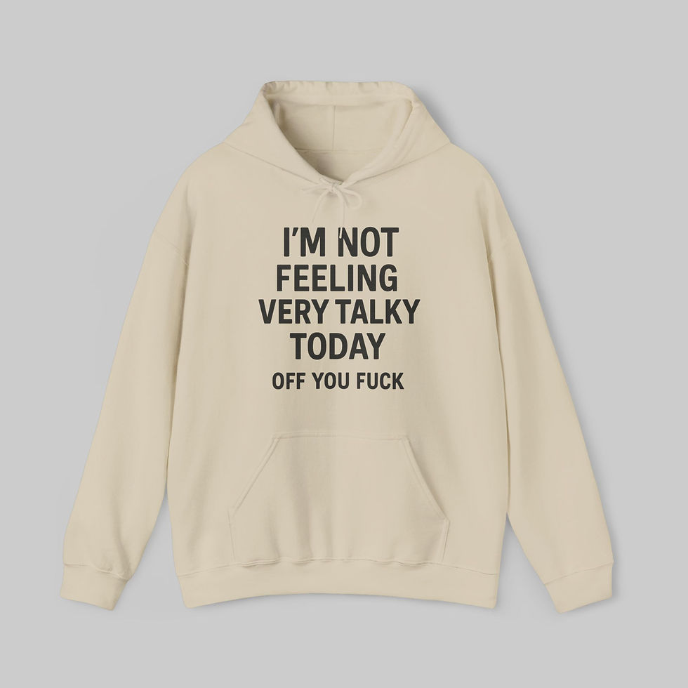 Thumbnail: I'm Not Feeling Very Talky Today, Off You F*ck Hoodie