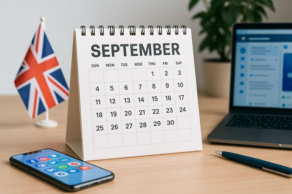 September Social Media Calendar for UK Small Businesses