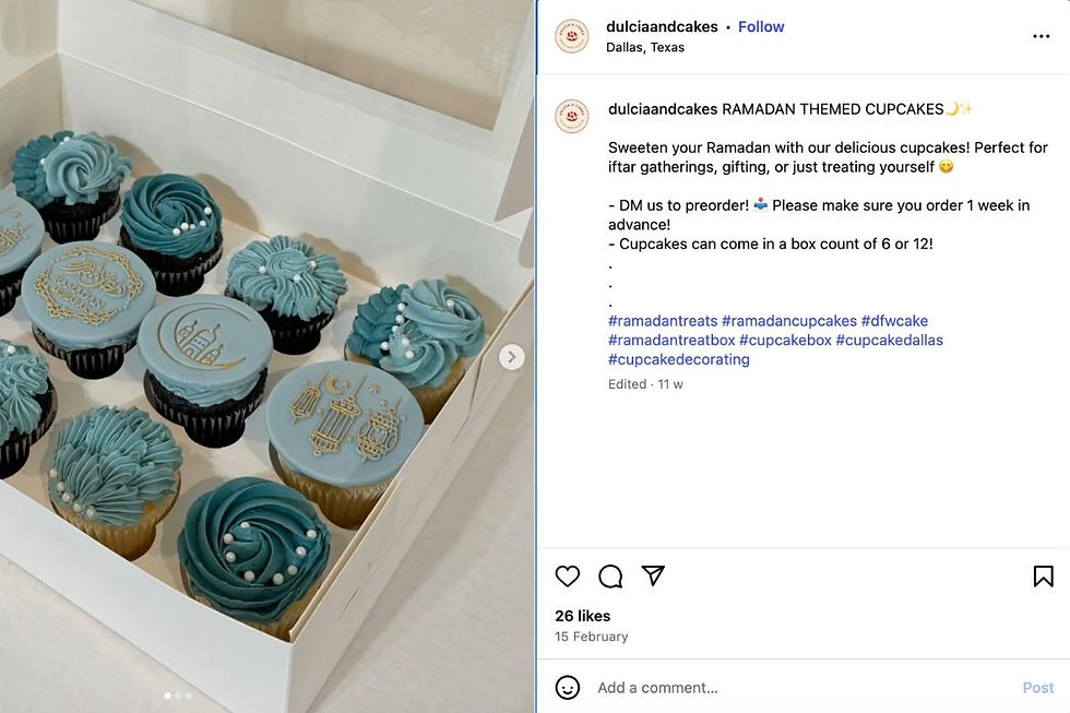 Local Hashtags CupCake