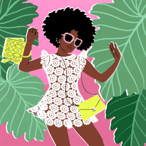 adrienne brown pop of color owner illust