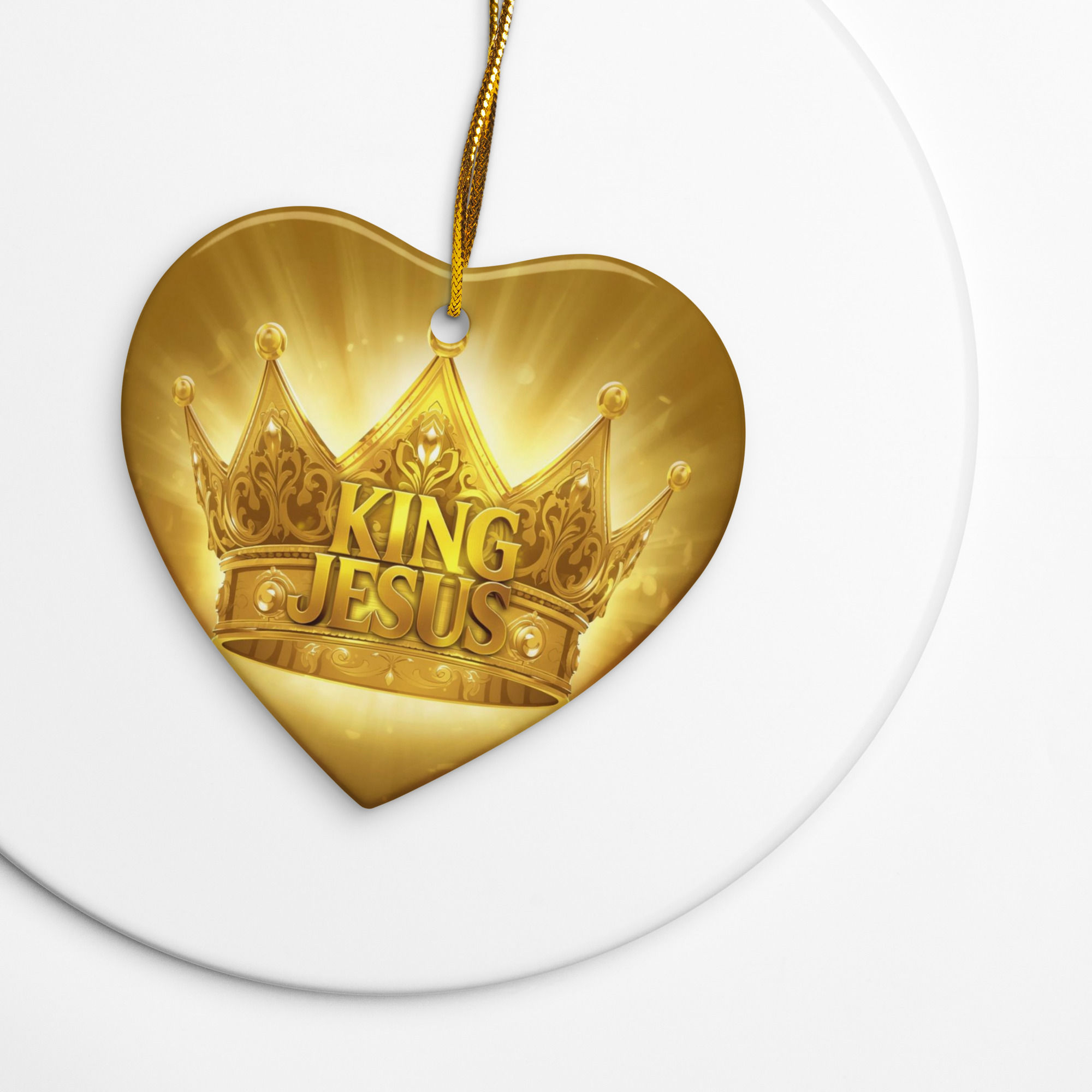 King Jesus Double-sided Ceramic Ornaments