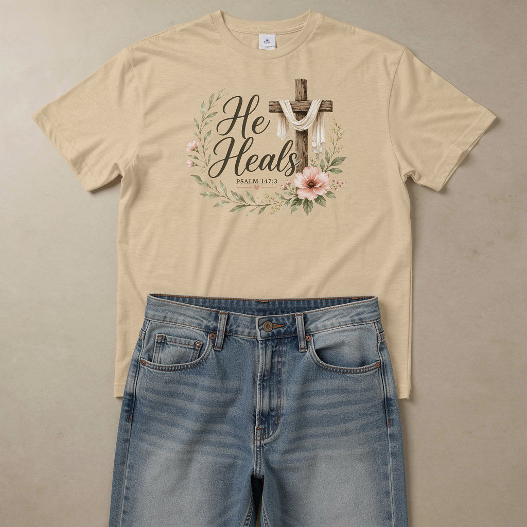 Christian Designs He Heals Women's T-Shirt