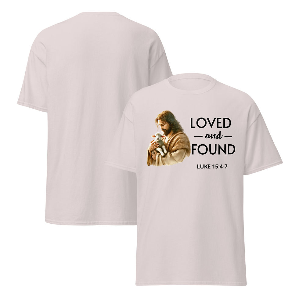 Thumbnail: Christian Designs Loved and Found Unisex T-Shirt