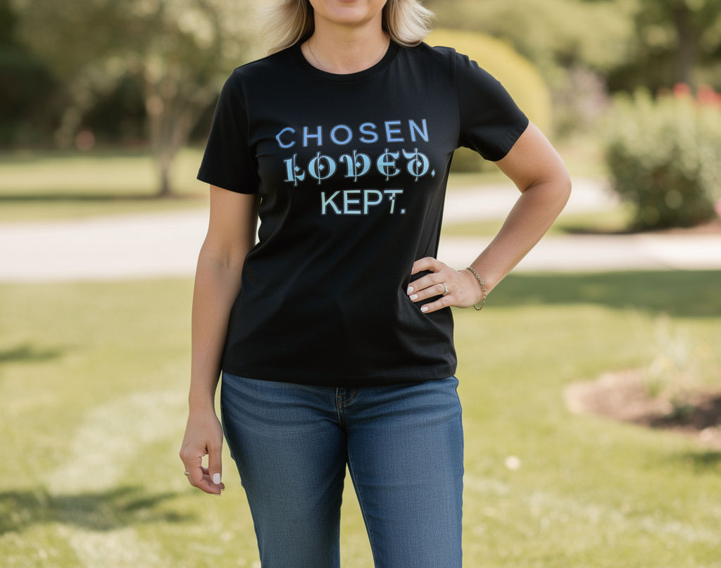 Christian Designs Chosen Loved Kept Women's Relaxed T-Shirt