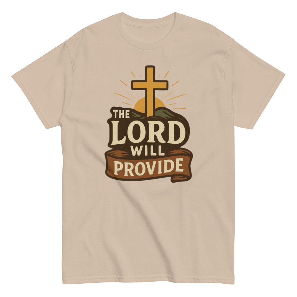 Thumbnail: Christian Designs The Lord Will Provide Men's T-Shirt