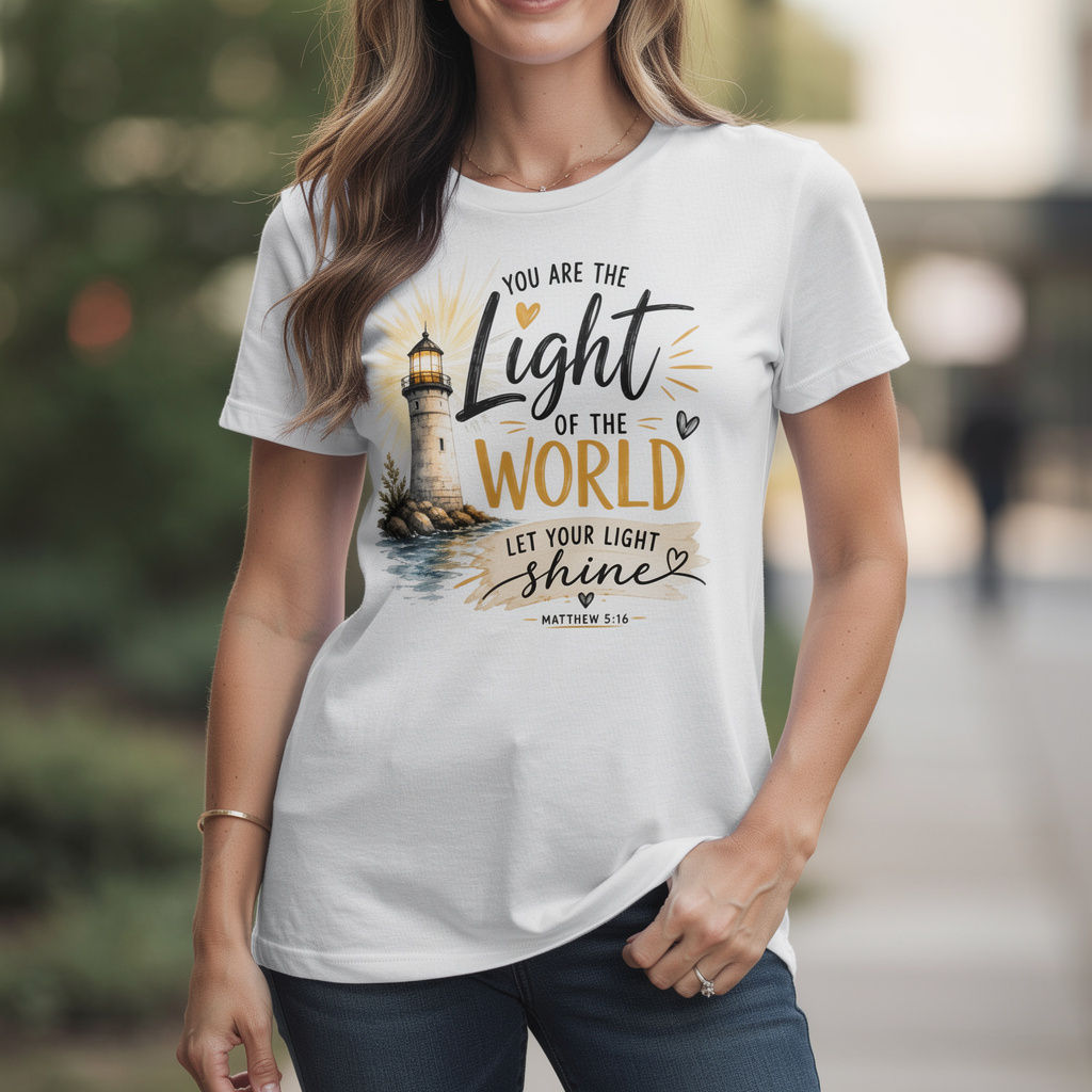 Christian Designs You Are the Light of the World Women’s t-shirt