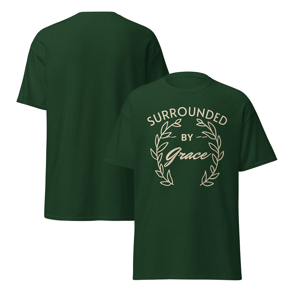 Thumbnail: Christian Designs Surrounded By Grace Unisex T-Shirt