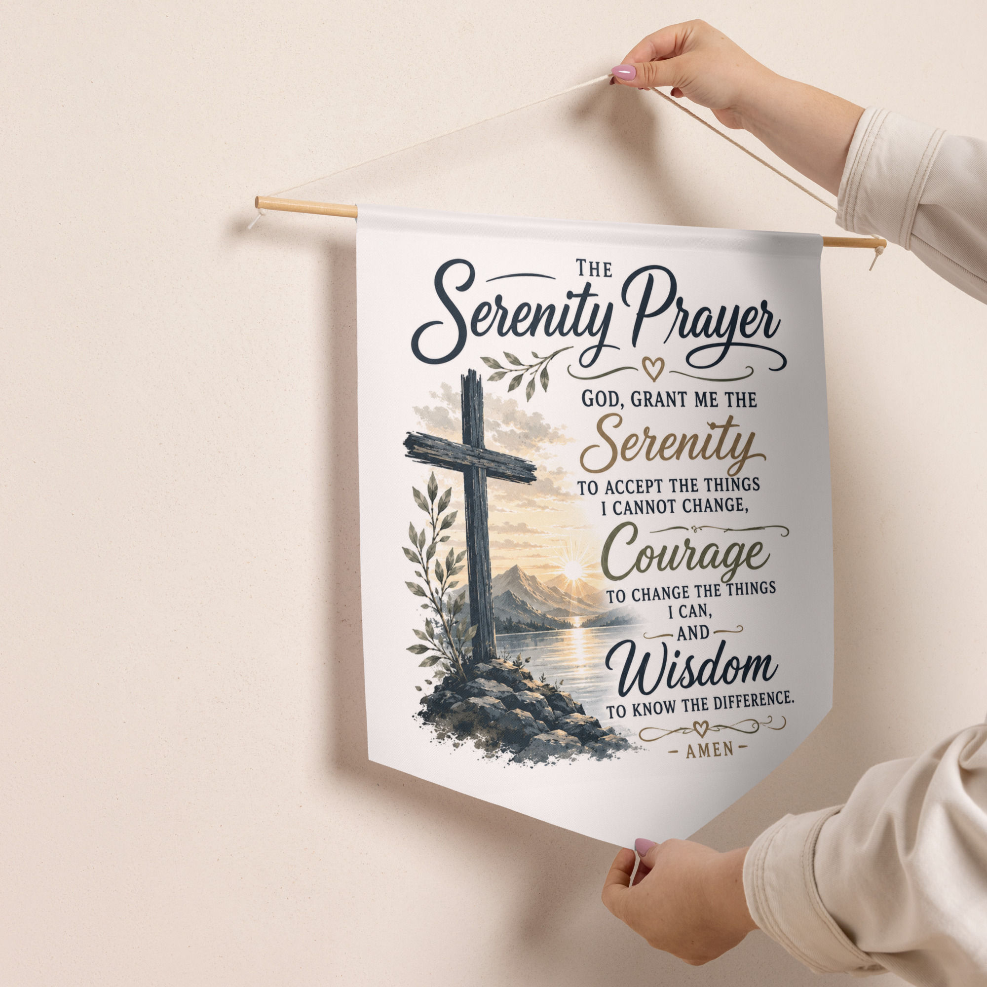 The Serenity Prayer 18" x 21" Pennant banner