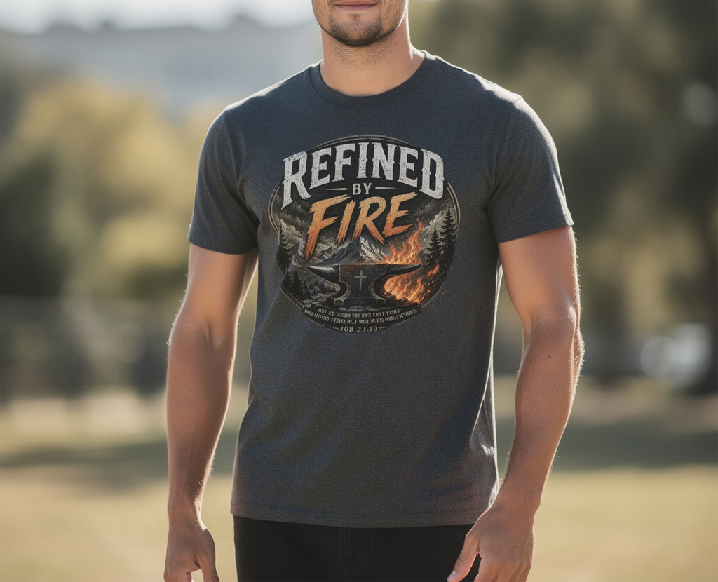 Christian Designs Refined by Fire Men's T-Shirt