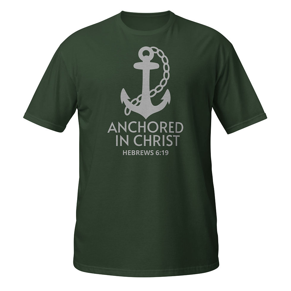 Thumbnail: Christian Designs Anchored in Christ Unisex T-Shirt