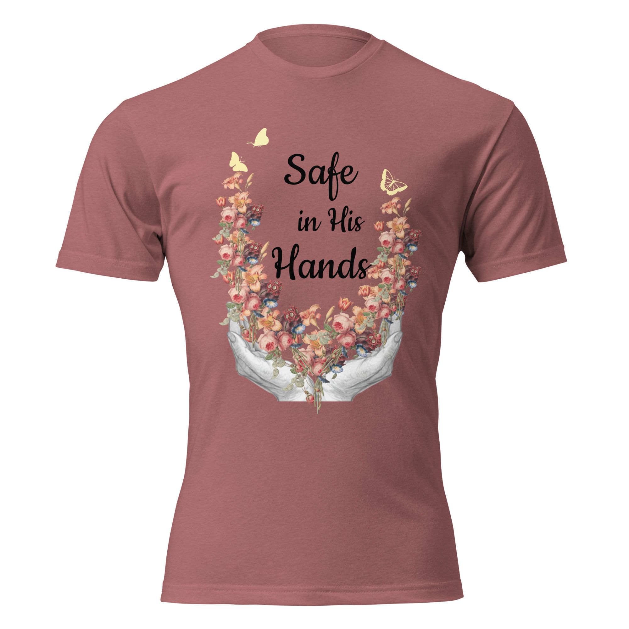 Christian Designs Safe in His Hands Women's T-Shirt