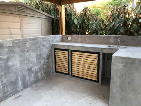 Microtopping outdoor Kitchen