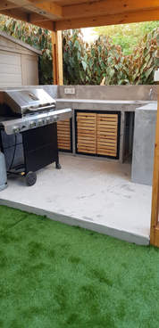 Microtopping outdoor Kitchen