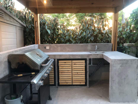 Microtopping outdoor Kitchen