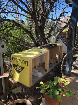 Outdoor concrete kitchen