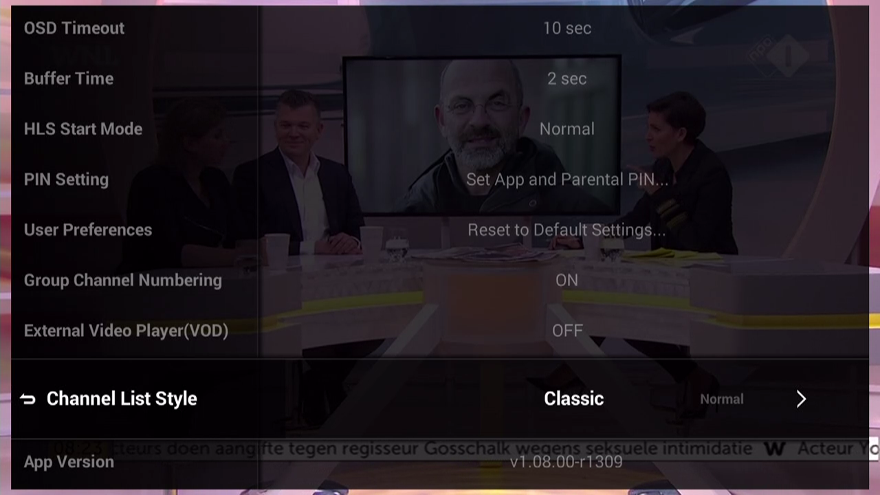 Classic Channel List