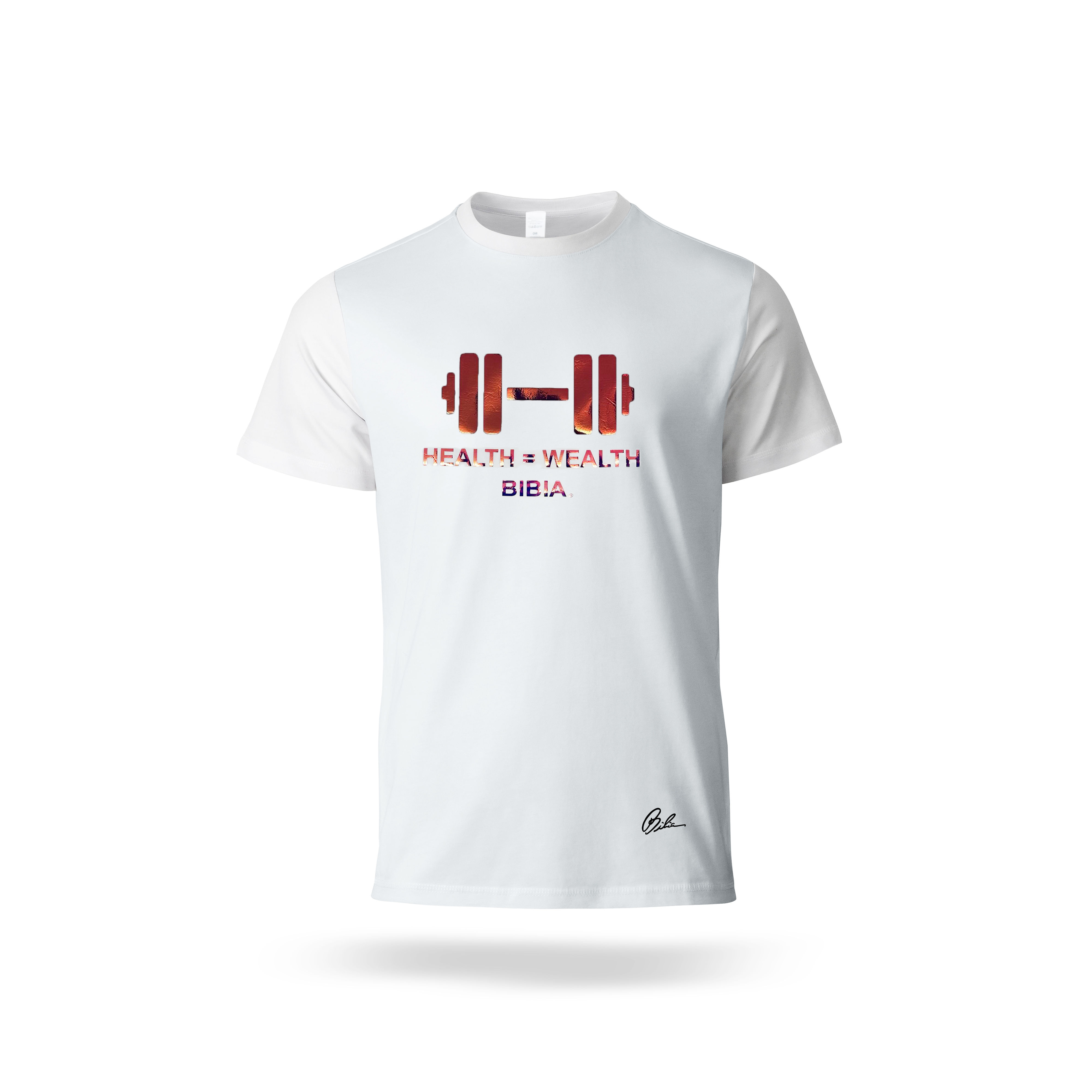 BIBIA White Men's Workout Dry Fitted T-shirt "White"