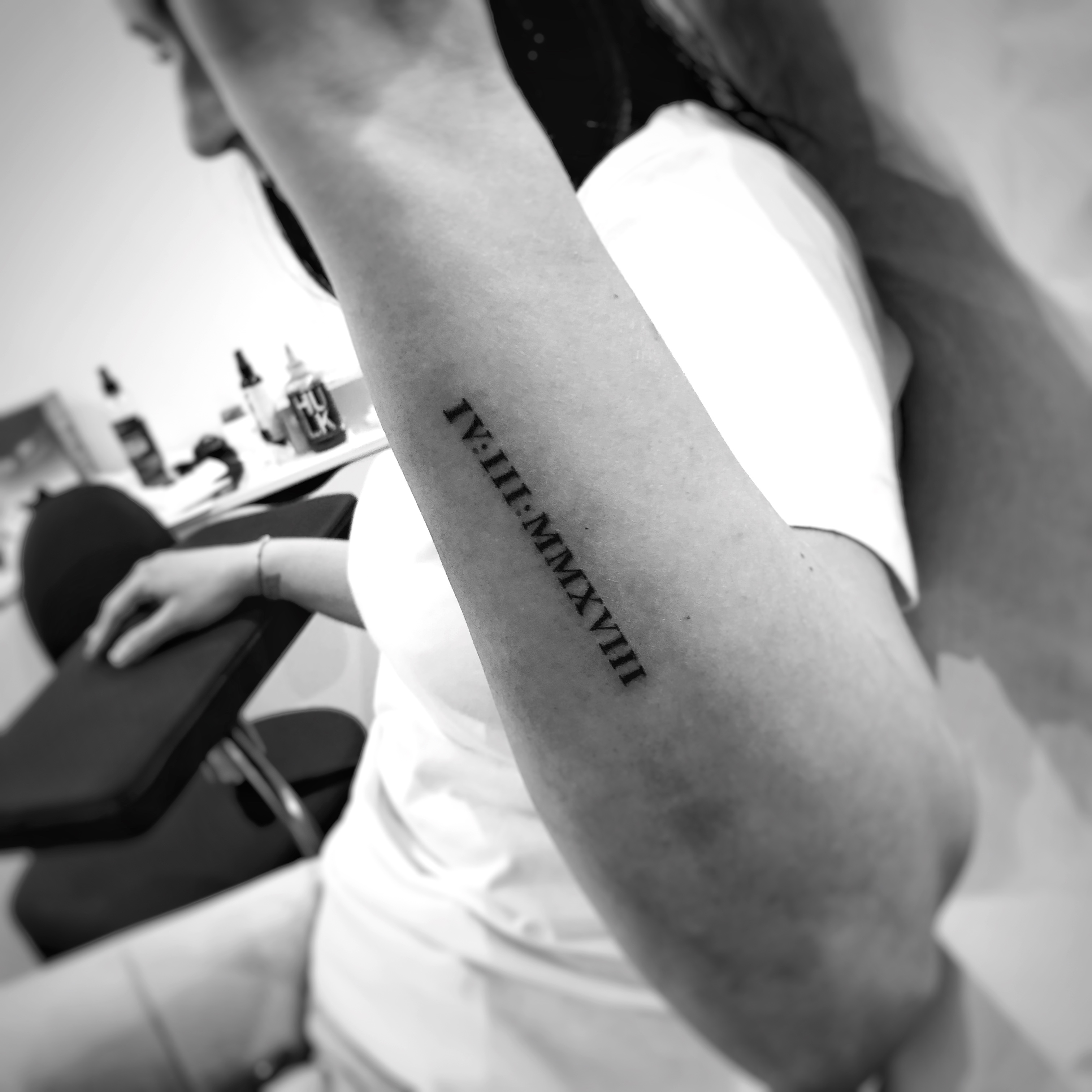 TATOUAGE LETTRAGE CHIFFRE ROMAIN