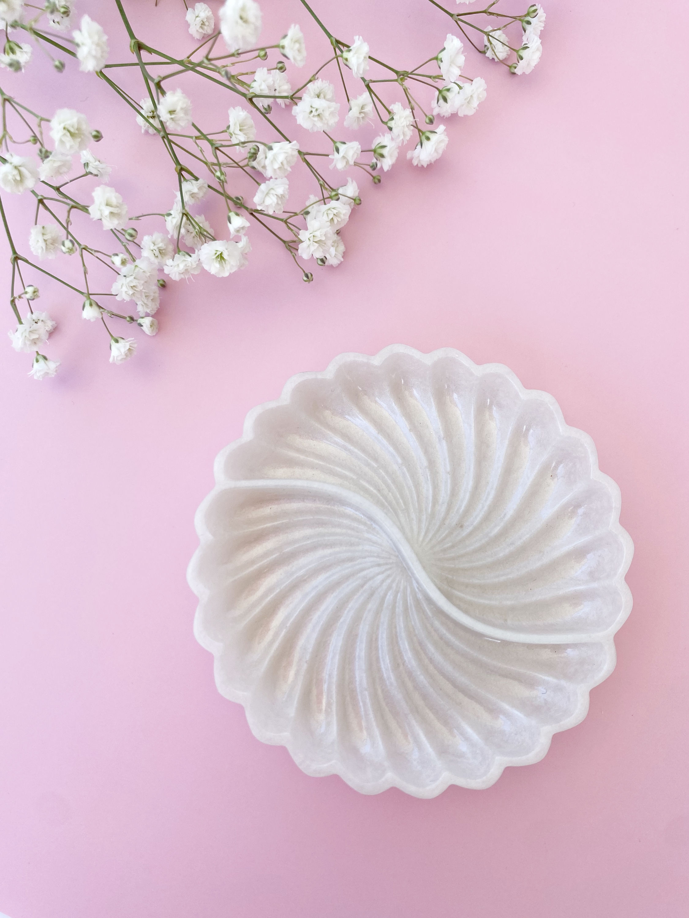 Porte bijoux coquillage blanc