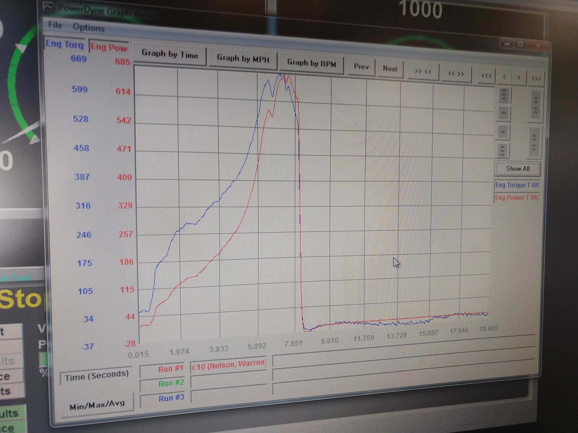 C10 Truck Chassis Dyno Screen