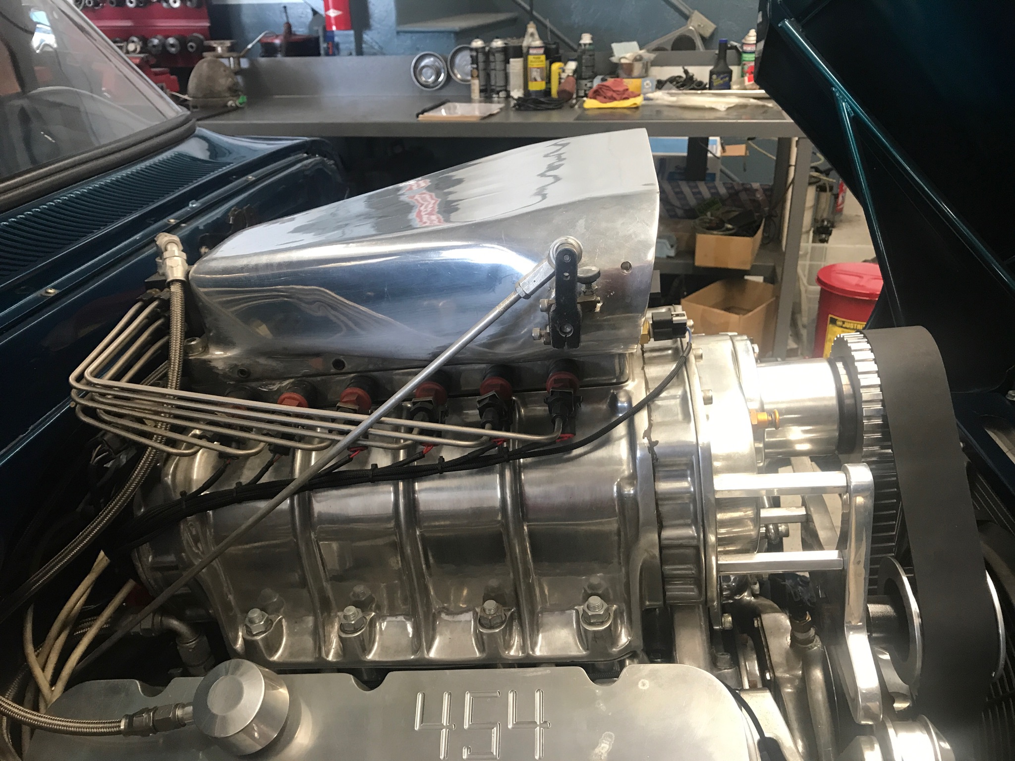 Blown 454 running 16 injectors