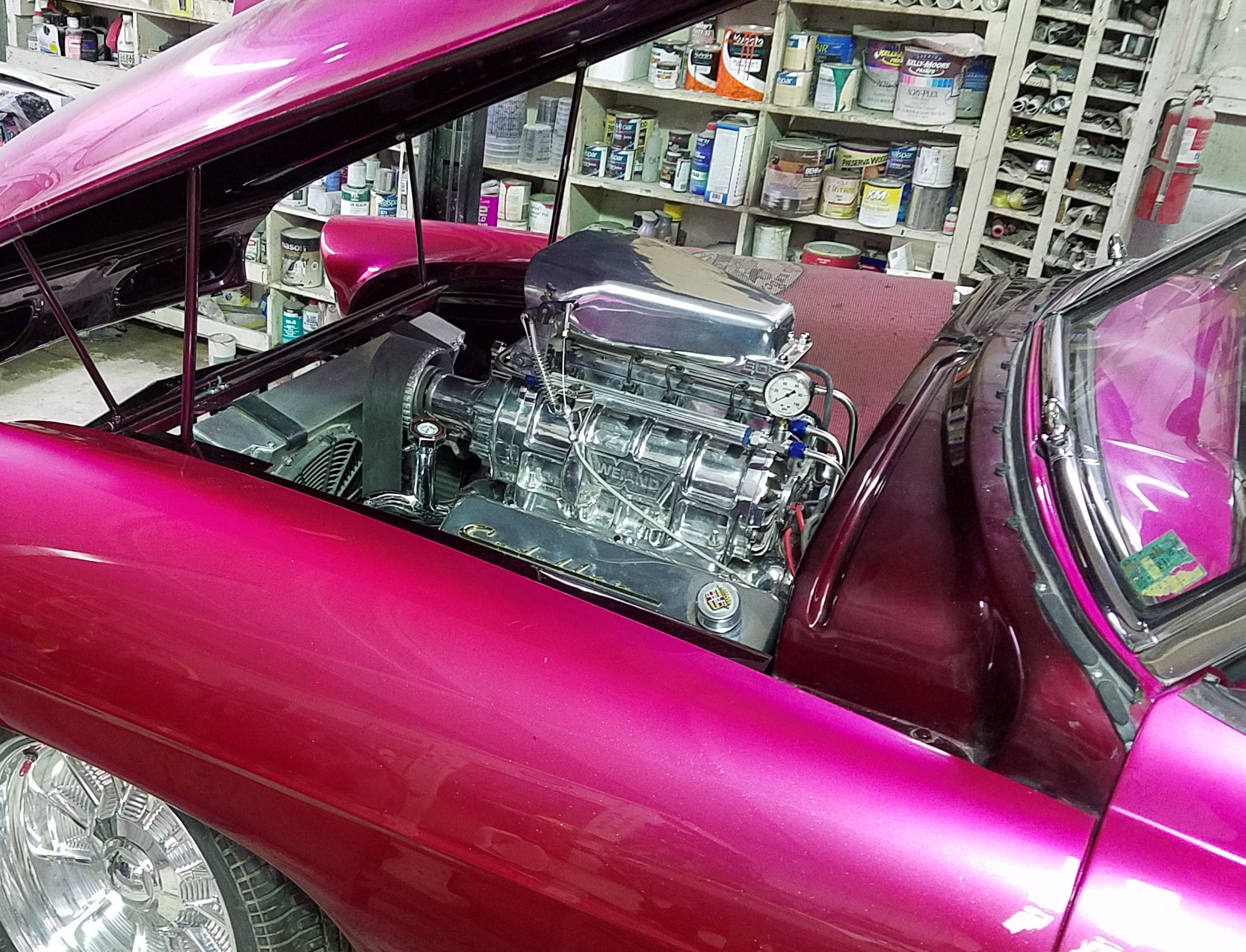 49 Cadillac Engine