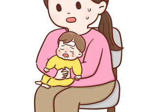 地震後に夜泣きする赤ちゃんを抱いて不安そうにする母親のイラスト。母子の心理的緊張を表現。