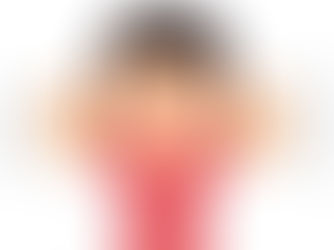 女性が両腕を曲げて肩の高さで構え、肩をぐるりと回している様子を描いたイラスト。肩のストレッチ・肩回し運動を表している。