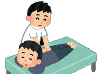 親指の関節炎に対して糸状灸を施している様子を示すイラスト