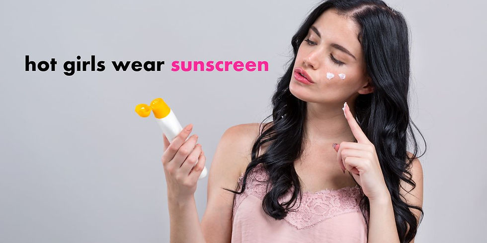 A woman applying sunscreen to protect her healthy skin