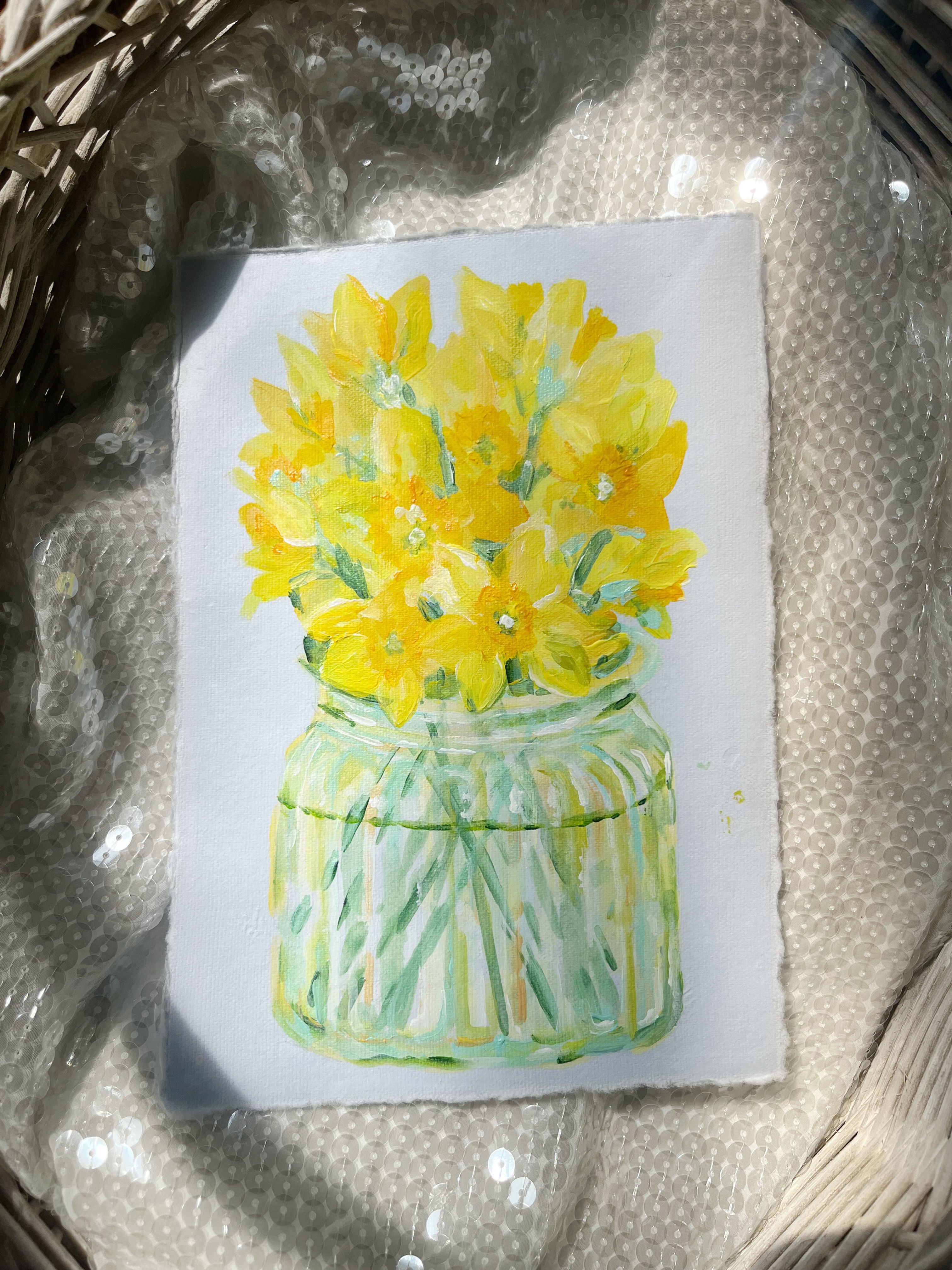 Original Daffodil Painting