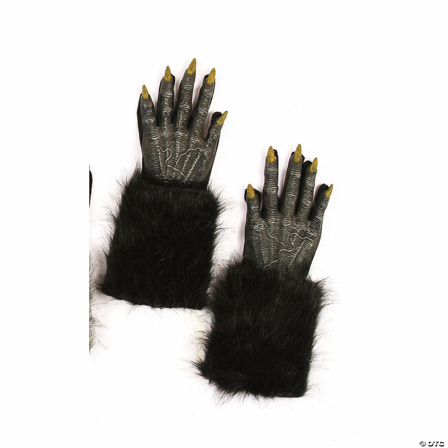 Adults Black Werewolf Gloves Costume Accessory - One Size