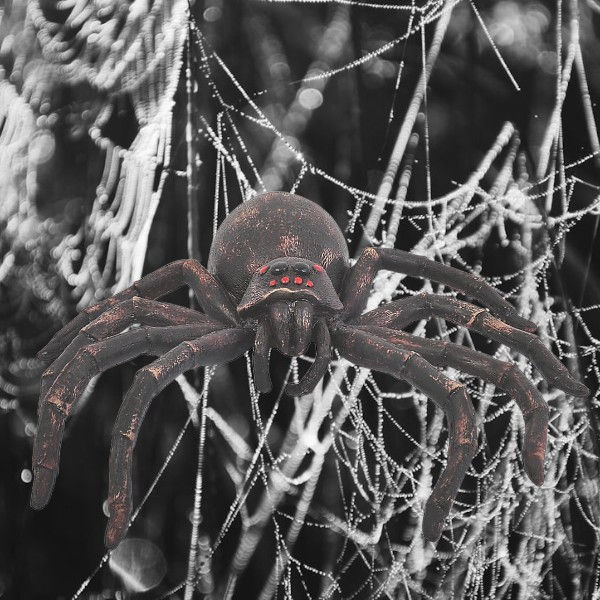12" Black Latex Tarantula Spider Halloween Decoration