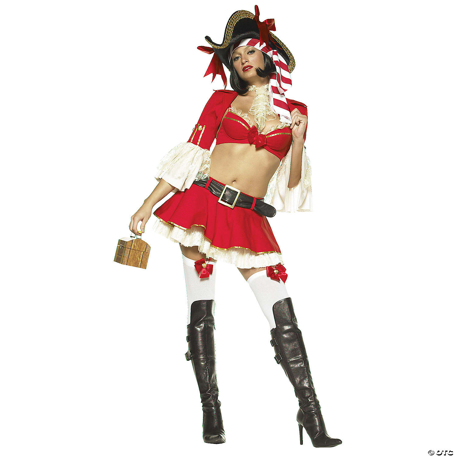 Women's Sexy Captain Booty Pirate Costume - Small/Medium
