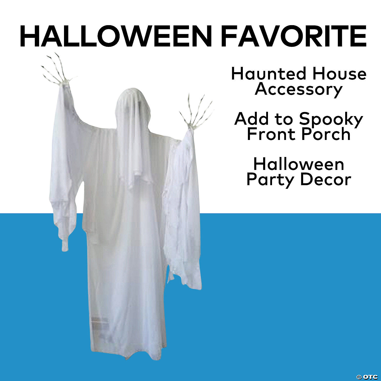 55" x 65 1/2" Standing Animated Skeleton Ghost Halloween Decoration