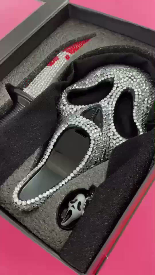 Thumbnail: Exclusive Ghost Face® Bling Mask, Knife & Light-Up Keychain Collectible Box Set